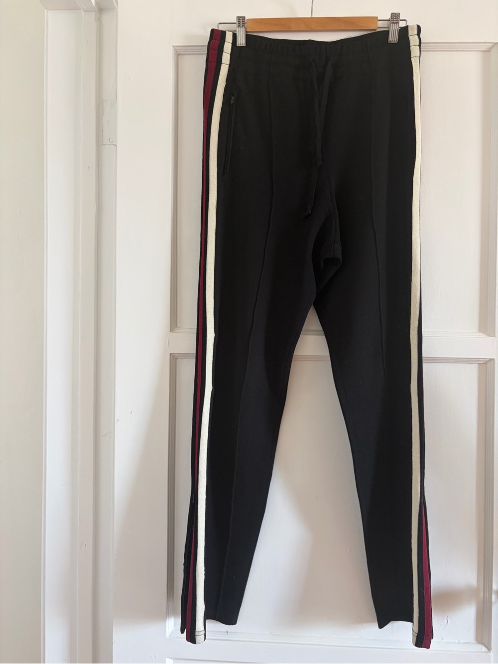 Isabel Marant Black Track Pants with Side Stripes